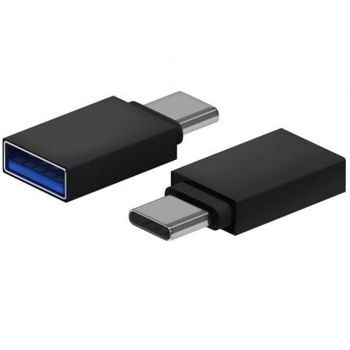 Adaptador Usb 3.2 Aisens A108-0717/ Usb Hembra - Usb Tipo-c Macho/ Negro