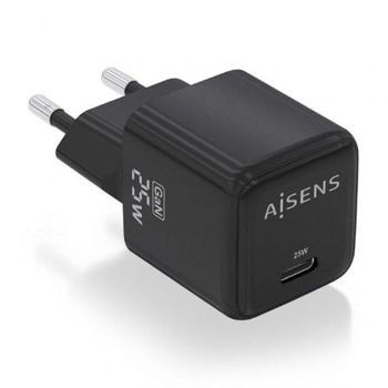 Cargador Gan De Pared Aisens Asch-25w1p013-bk/ 1xusb Tipo-c/ 25w