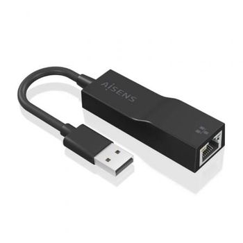 Adaptador Usb 3.0 Aisens A106-0766/ Usb Macho - Rj45 Hembra/ 15cm/ Negro