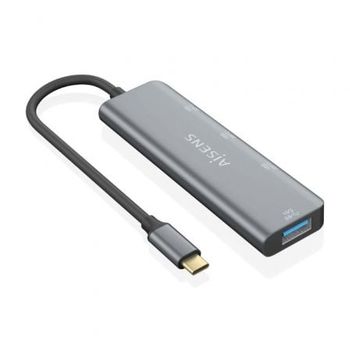 Hub Usb Tipo-c Aisens A109-0764/ 3xusb/ 1xusb Tipo-c/ Gris