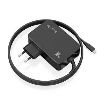 Cargador Gan De Pared Aisens Asch-1pd90wl034-bk/ 1xusb Tipo-c + Cable 1.8m/ 90w