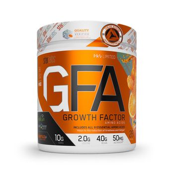 Gfa Growth Factor Aminoacids Naranja Orange Sensation 403 Gr Map Amino Esenciales + Astragin + Beta-alanina