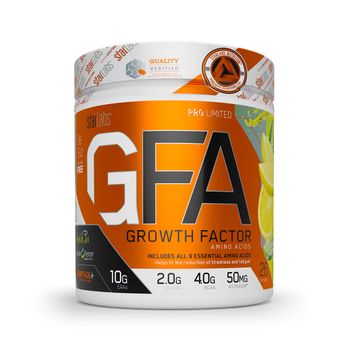 Gfa Growth Factor Aminoacids Limonada Dominican Lemonade 403 Gr Map Amino Esenciales + Astragin + Beta-alanina