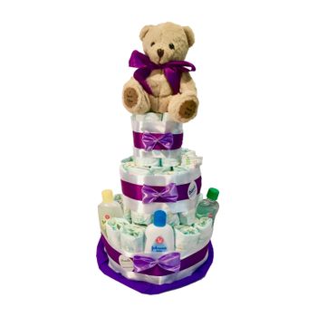 Tarta De Pañales Dodot Johnson´s Baby Morado