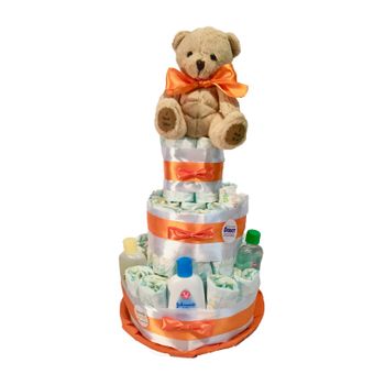 Tarta De Pañales Dodot Johnson´s Baby Naranja