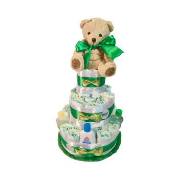 Tarta De Pañales Dodot Johnson´s Baby Verde