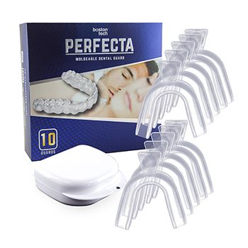 Perfecta 10 Férulas Dentales Placas De Descarga Nocturna Protectores Bucales Para Dormir Moldeables Contra Bruxismo Rechinar Los Dientes Y Los Trastornos Del Atm Sin Bpa, Estuche Incluido