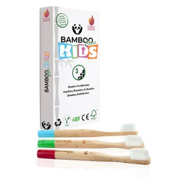 Bamboo Clean Kids Cepillos De Dientes De Bambú Para Niños Con 10000 Cerdas Nano Suaves Sin Bpa
