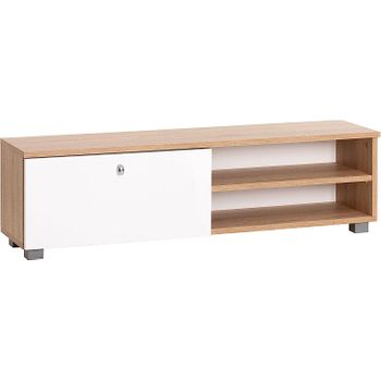 Mueble Tv Color Roble Y Blanco 120 X 30 X 34 Cm. Hades