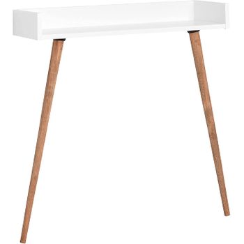 Recibidor Consola, Mueble De Entrada Blanco Roble 80 X 32 X 81 Cm. Malta