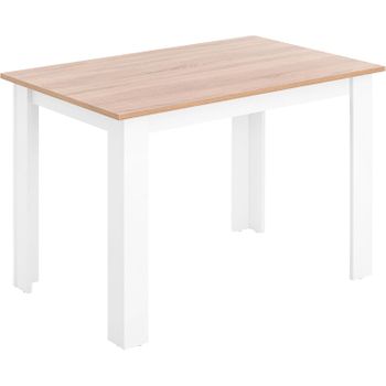 Mesa Comedor, Mesa Cocina O Salon, Roble Sonoma Blanco 110 X 70 X 74 Cm. Namur