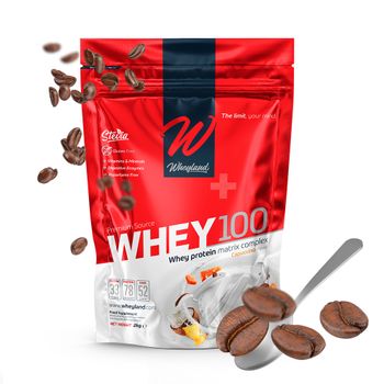 Whey100 – Concentrado De Proteína De Suero Sabor Capuccino 2000 Gr