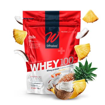 Whey100 – Concentrado De Proteína De Suero Sabor Piña Y Coco 2000 Gr