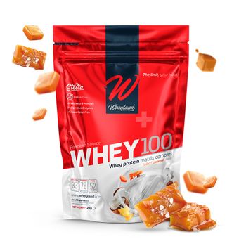 Whey100 – Concentrado De Proteína De Suero Sabor Caramelo Salado 2000 Gr