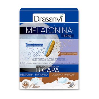 Drasanvi - Melatonina Bicapa Retard 60 X 1,9 Mg - Facilita La Conciliación De Sueño