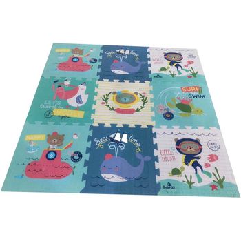 Babify Alfombra Puzzle Para Bebés Toy Planet - Espesor 2 Cm, Antideslizante, Extragrande, Reversible, Impermeable, Portátil, De Doble Cara, Para Niños Pequeños Y Bebés (180x180x2cm)