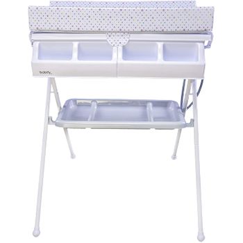 HOMCOM Bañera Plegable para Bebé Bañera Portátil para Niños con Patas  Antideslizantes 75,3x55,4x43 cm Amarillo y Azul