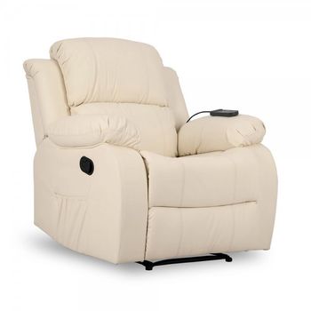 Trevi Sillón Reclinable Con Masaje Crema Don Descanso Beige