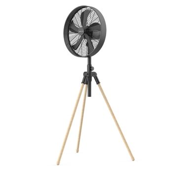 Ventilador De Pie Newlux Tripod W3050 5 Aspas Metal Negro