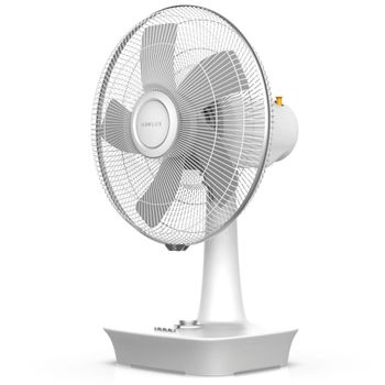 Ventilador De Sobremesa Newlux Desk W500 5 Aspas (ø 40cm) Blanco   Base (29x27 Cm,) Altura 62 Cm