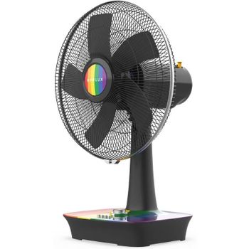 Ventilador De Sobremesa Newlux Desk W500 5 Aspas (ø 40cm) Arcoiris   Base (29x27 Cm,) Altura 62 Cm