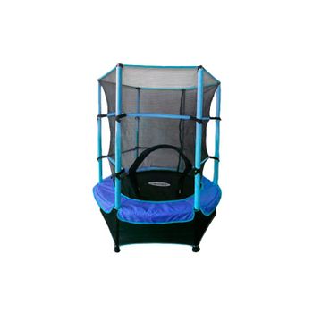 Cama Elástica Infantil Zonekiz Acero Pp Pe Pvc 122x122x97 Cm Azul con  Ofertas en Carrefour