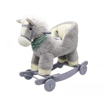 Balancín Caballo Convertible 2 En 1 Gris - Correpasillos Infantil Para Niños Y Para Niñas