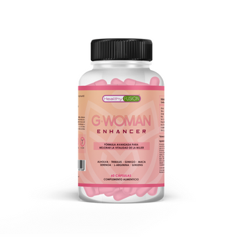 G-woman - Potente Estimulante Femenino - Potente Estimulante Femenino - Aumenta La Líbido Y Mejora Las Relaciones De Pareja - Proporciona Energía Y Vitalidad - Incrementa La Energía Y El Rendimiento Físico Y Muscular. Maca, Tribulus, Ginseng, Ginkgo.