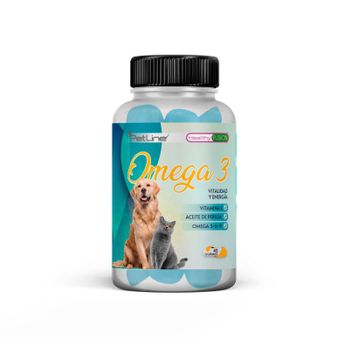 Petline - Omega 3, 6, 9 Para Perros Y Gatos | Protege Y Fortalece El Sistema Cardiovascular De Tu Mascota | Protege La Piel De Perros Y Gatos | Pelo Más Sano, Fuerte Y Brillante | 40 Unidades
