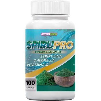 Spirupro | Healthy Fusion | Espirulina Pura Y Chlorella + Vitamina C | Potente Efecto Saciante Y Detox | Antioxidante