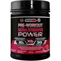 Pre-workout Ultra Strength Power X6 | Healthy Fusion | Pre-entreno Con Beta Alanina, L-arginina Aakg, Creatina, Cafeína Y Taurina | Frutos Rojos