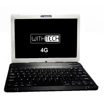 Tablet Withtech Cis Edison Vi 10' 6/64gb 4g Deca Core Plata Con Funda Y Teclado