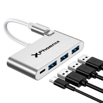 Mini Hub Tipo C Phoenix - 3 X Usb 3.0 - Tipo C Pd