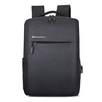 Mochila Phoenix Michigan Para Portatil Hasta 15.6 Pulgadas -  Con Cable Usb - Viaje - Negra