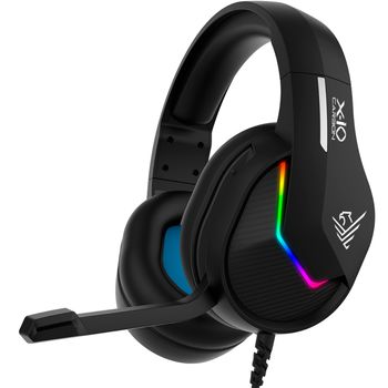 Auriculares Gaming Con Microfono Phoenix - Ps5 - Ps4 - Pc - Controles En Cable - Mute - Negro