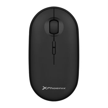 Phoenix Rebble Raton Inalambrico Bluetooth O 2.4 Ghz Con Receptor Usb Clic Silencioso Para Portátil Notebook Pc Chomebook Mac Color Negro