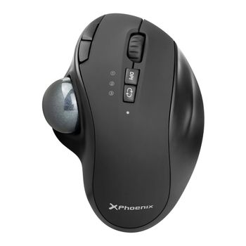 Mouse Raton Optico Phoenix Ergo T1 Trackball Bateria 650mah Recargable Modo Dual Bluetooth Y Wireless Inalambrico Carga Tipo C 2400dpi