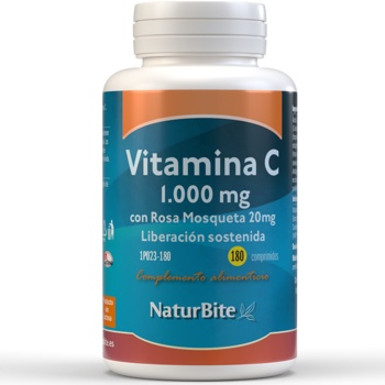 Vitamina C 1000mg+rosa Mosqueta 20mg+bioflav.,180 Comp.