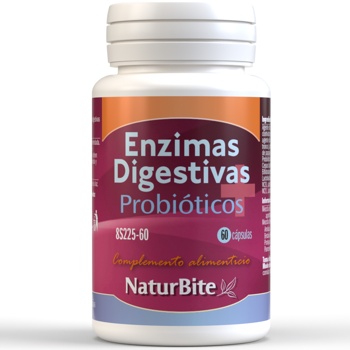 Enzimas Digestivas + Probioticos, 60 Caps.