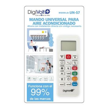 Mando Universal Para Aire Acondicionado Instalación Directa Sin Código Necesario