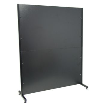 Biombo Fijo Separador De Oficina Valdeganga Melamina Color Negro 160x130cm