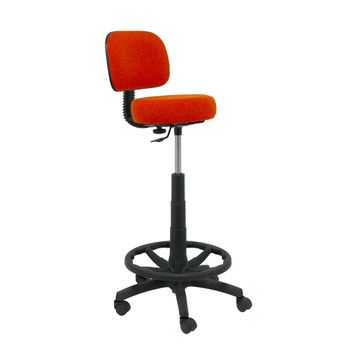 Taburete Ergonómico P&c Llanos Bali Con Ruedas Naranja