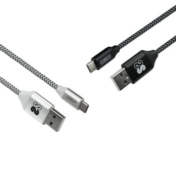 SUBBLIM - CARGADOR ULTRA RAPIDO 2xUSB DE PARED PD18W+2.4A + Cable C to C  Blanco