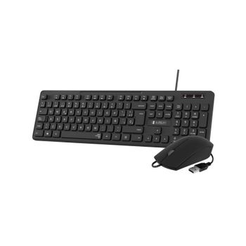 Teclado + Raton Business Slim Silencioso Wired Negro Subblim