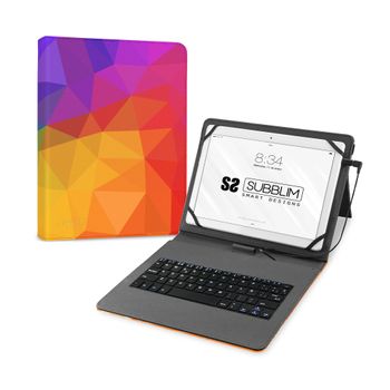 Subblim Funda Con Teclado Micro Usb – Type C Keytab Usb 11" Triangulos