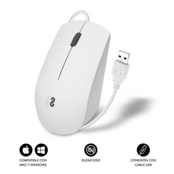 Teclado Ergonómico Con Cable Usb - Subblim Plano Silencioso Plata/blanco  Ergo con Ofertas en Carrefour