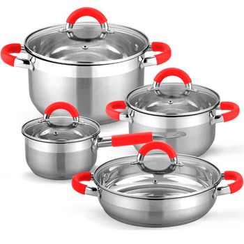 Batería Cocina Inducción 10 Piezas, Antiadherente Mármol Sin Pfoa,  Aluminio, 3 Cazuelas Tapas Gris Oscuro Berlinger Haus Carbon Pro con  Ofertas en Carrefour