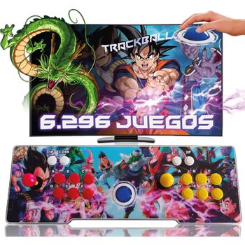 Pandora Box Track Ball Modelo Bola Dragon Con Joysticks Arcade Y 6296 Juegos