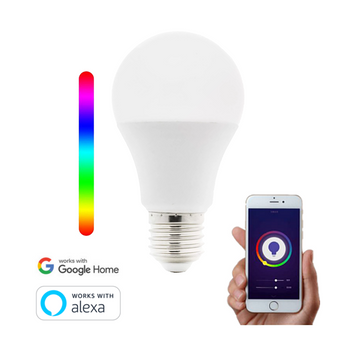 Bombilla Wifi Inteligente E27 Smartfy Rgbw 9w Compatible Con Alexa, Google Home, Smart Life Y Tuya