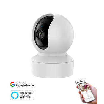 Cámara De Vigilancia Y Seguridad Wifi 360º Smartfy 3mp Compatible Con Alexa, Google Home, Smart Life Y Tuya